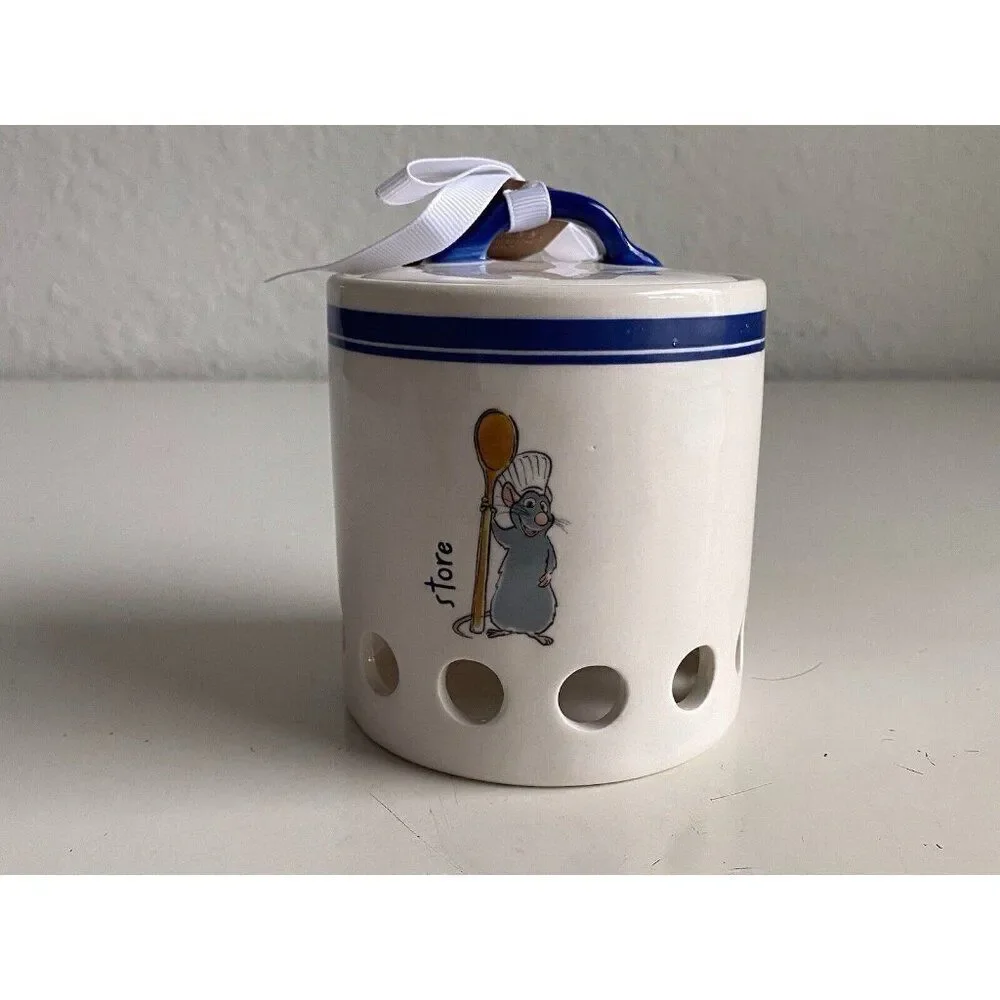 Rae Dunn Disney Pixar Ratatouille Ceramic Canister Cellar Store With Holes NEW‎